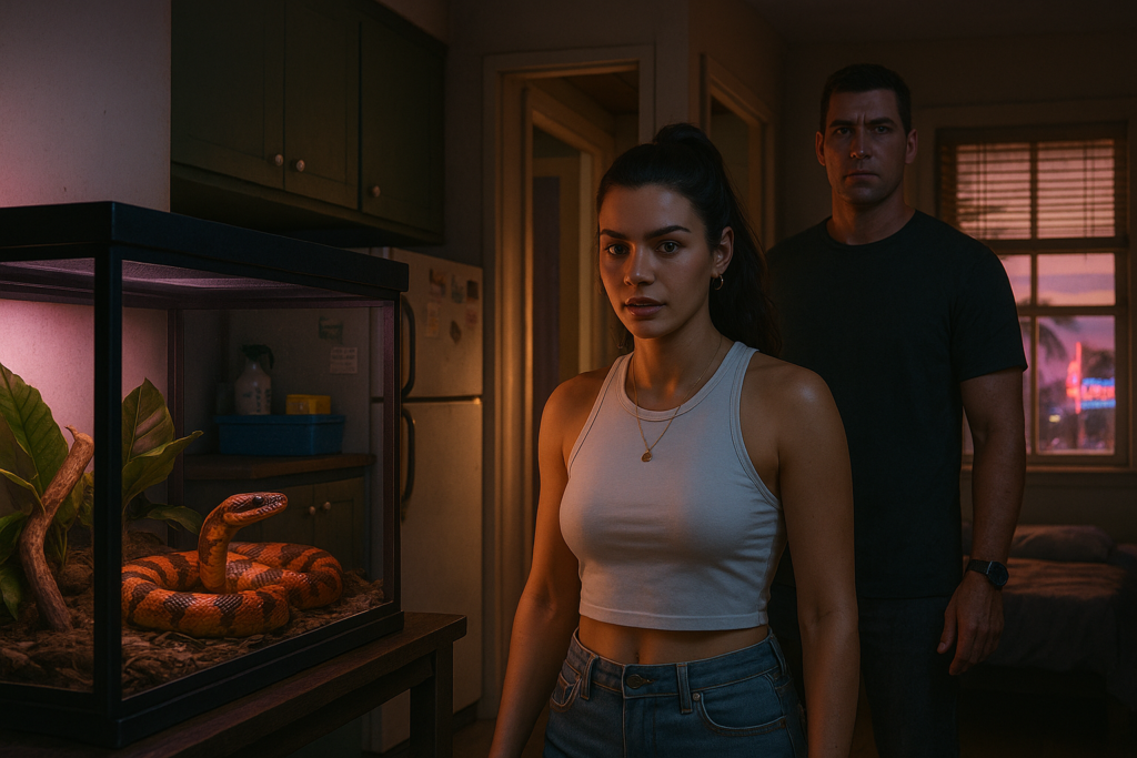 Jason y Lucía GTA VI con su mascota