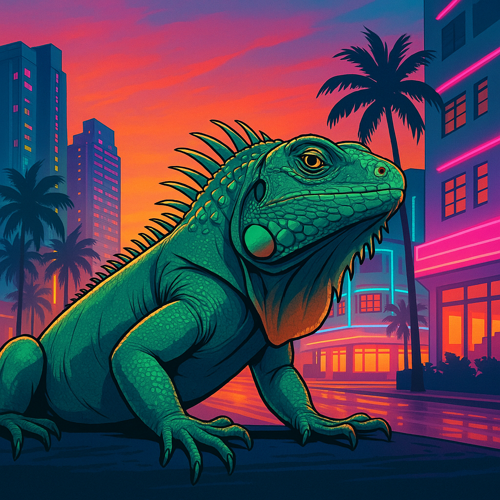 Iguana GTA VI en la ciudad